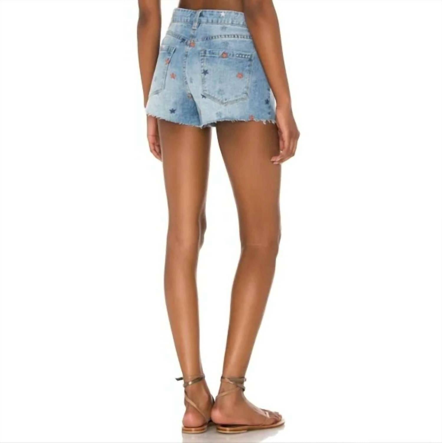 Blanknyc - Women's Star Embroidered Denim Shorts