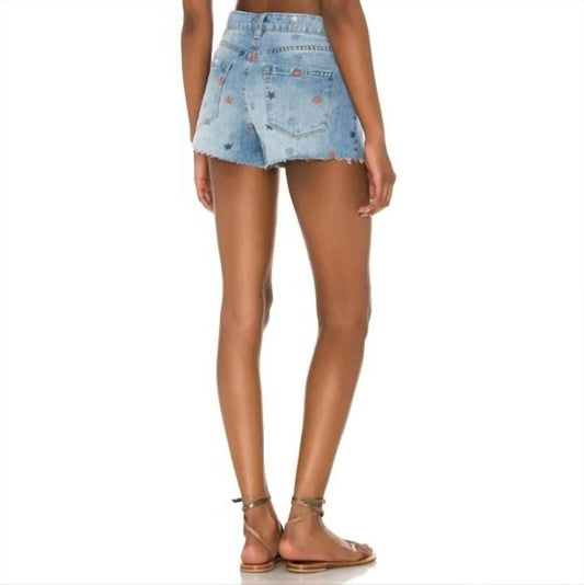 Blanknyc - Women's Star Embroidered Denim Shorts