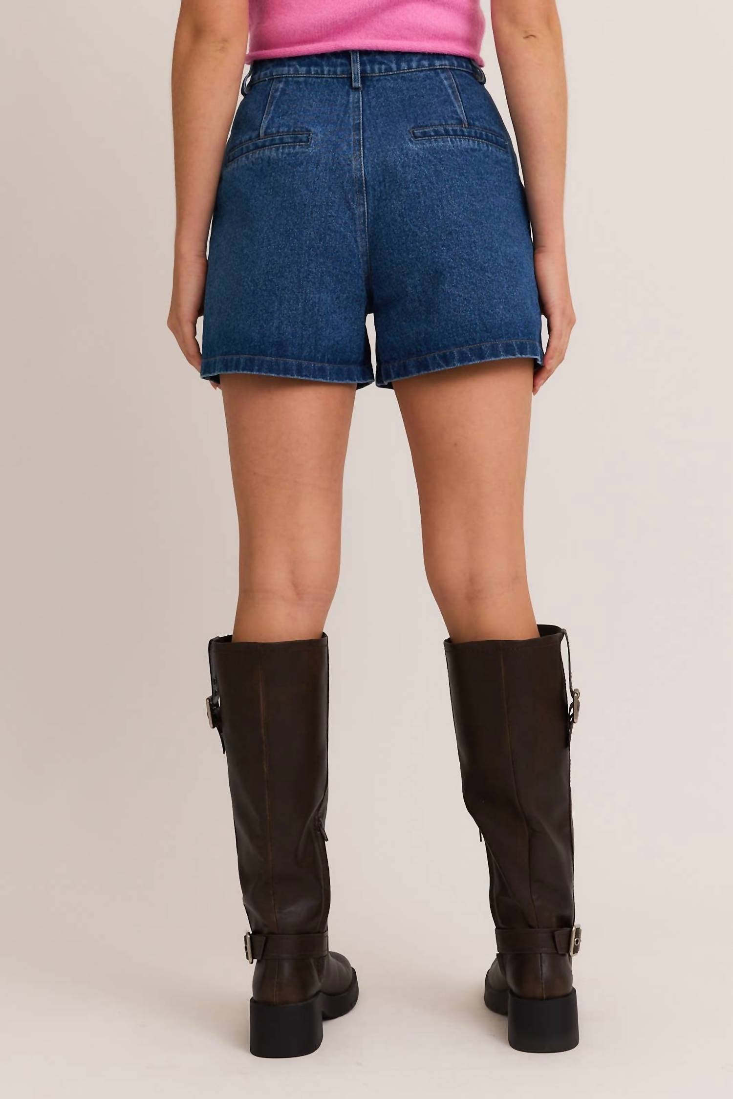Le Lis - Alyx Pleated Denim Shorts