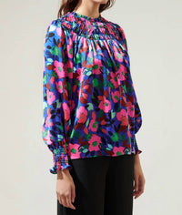 Sugarlips - Vivi Bonsoir Smocked Raglan Sleeve Blouse