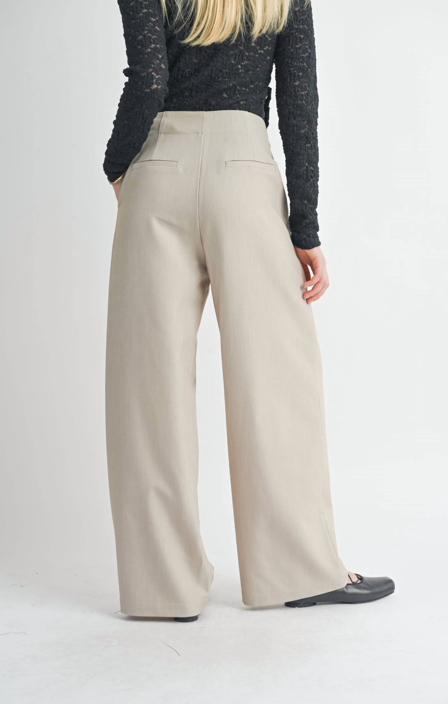 Sage The Label - Take Action Pleated Wide Leg Trouser