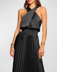 Ramy Brook - Arina Pleated Halter Midi Dress