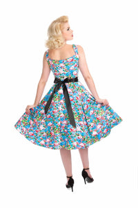 Orchid Bloom - Sleeveless Flamingo Swing Dress