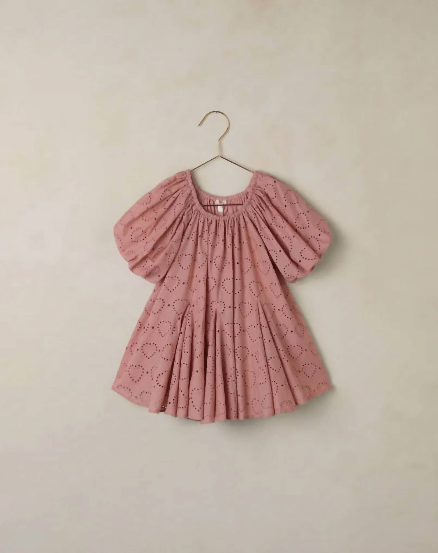 Rylee + Cru Girls Maia Dress in lipstick - kids' dress - detail view