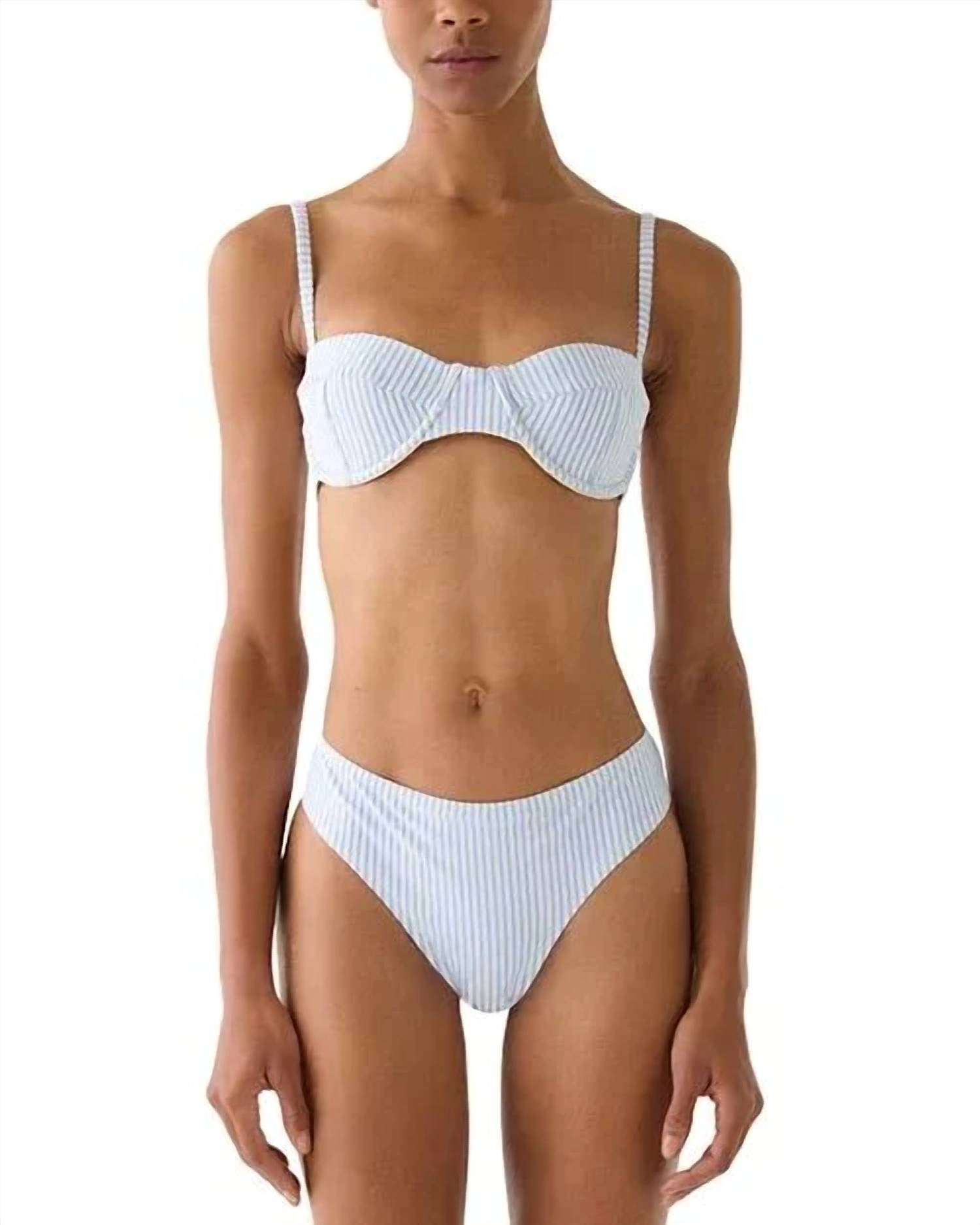 Kate Spade - Seamed Underwire Bra Bikini Top & High Cut Bikini Bottom Set