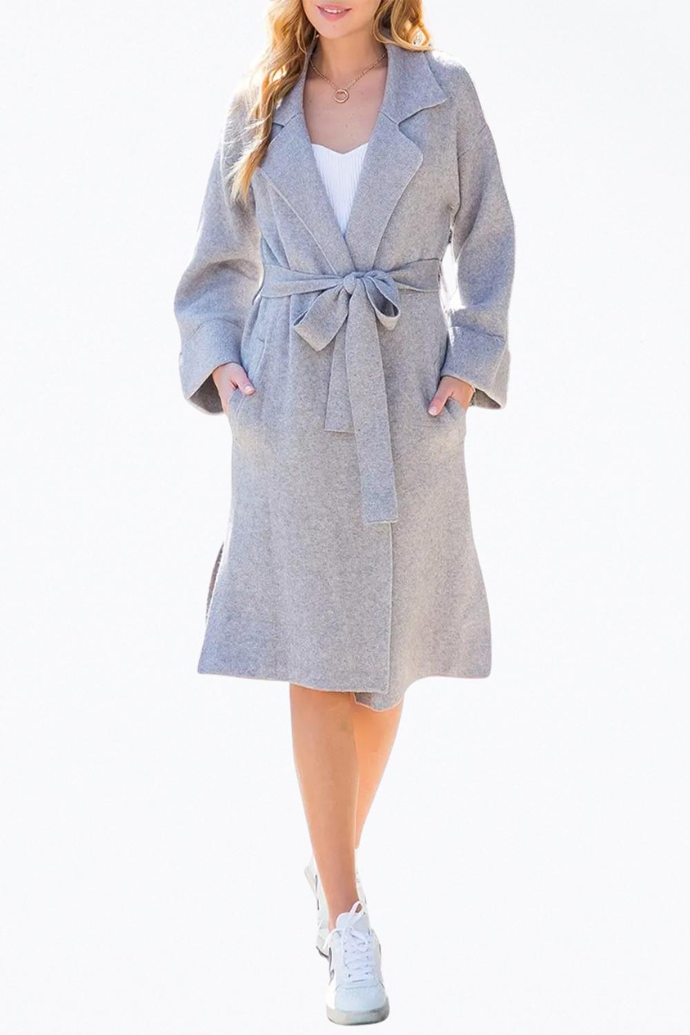 BELTED KNIT CARDIGAN