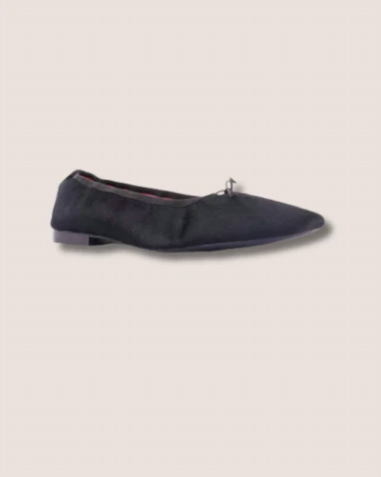 Gini & Albert - Women's The Nan Ballet In Ebony Hair-on Flats