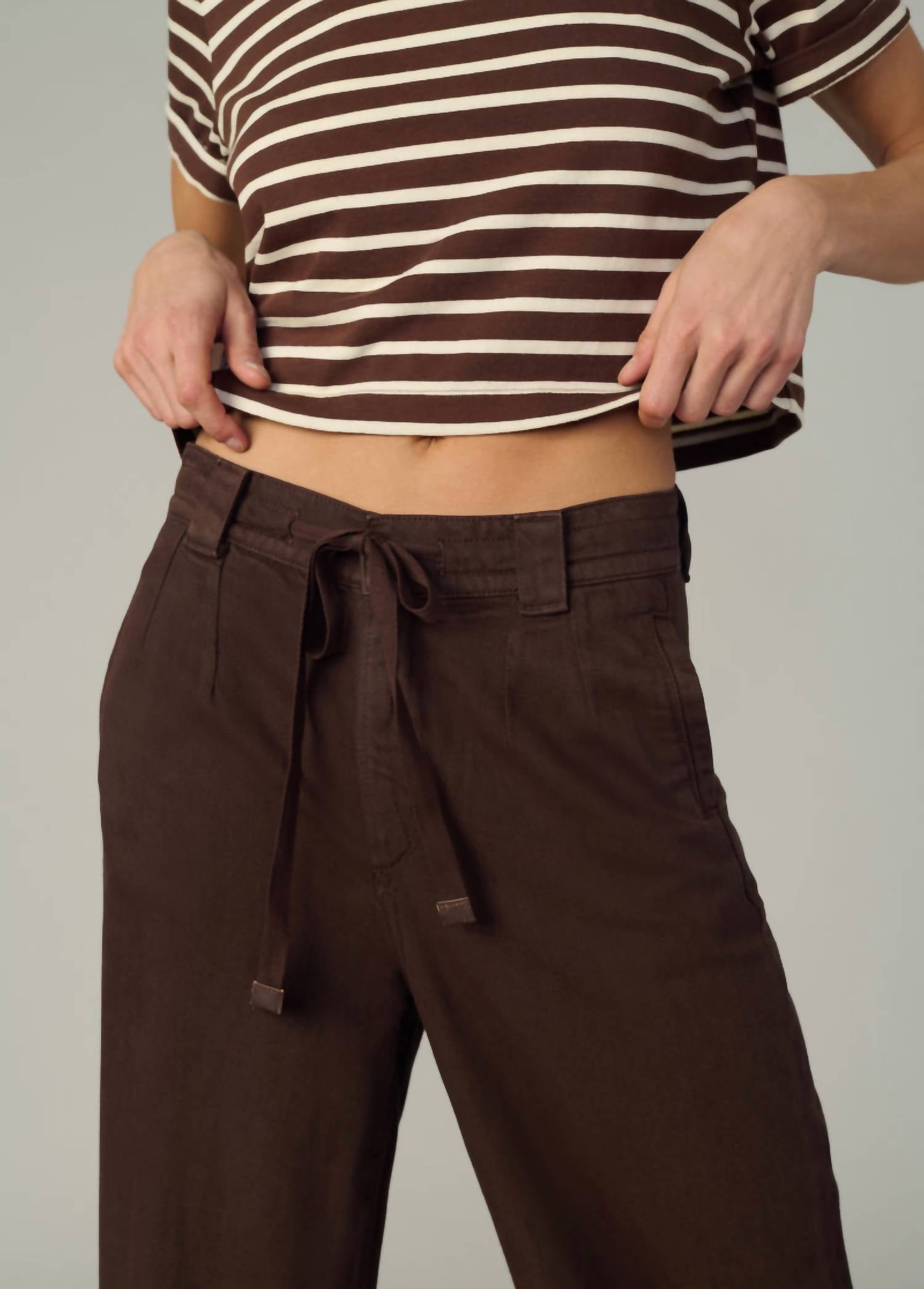 Joe's Jeans Addison Wide Leg Pant in coffee - women's pants - alternate view