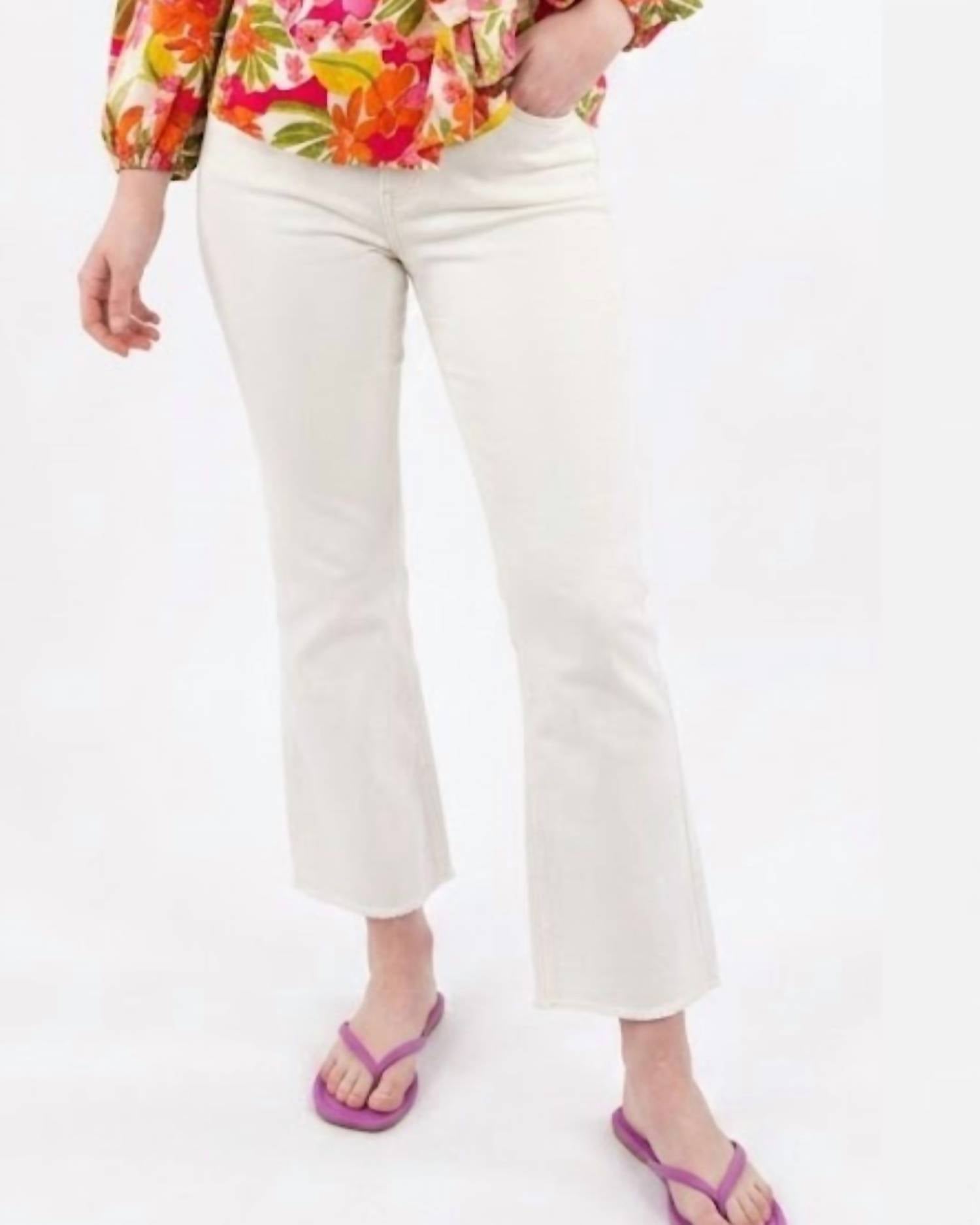 Rfm Denim - Mia Cropped Frayed Hem Jeans
