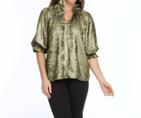Lior - Blossom Ruffle Neck Blouse