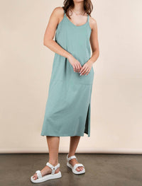 Very J - V-Neck Sleeveless Casual Comfy Midi Dress