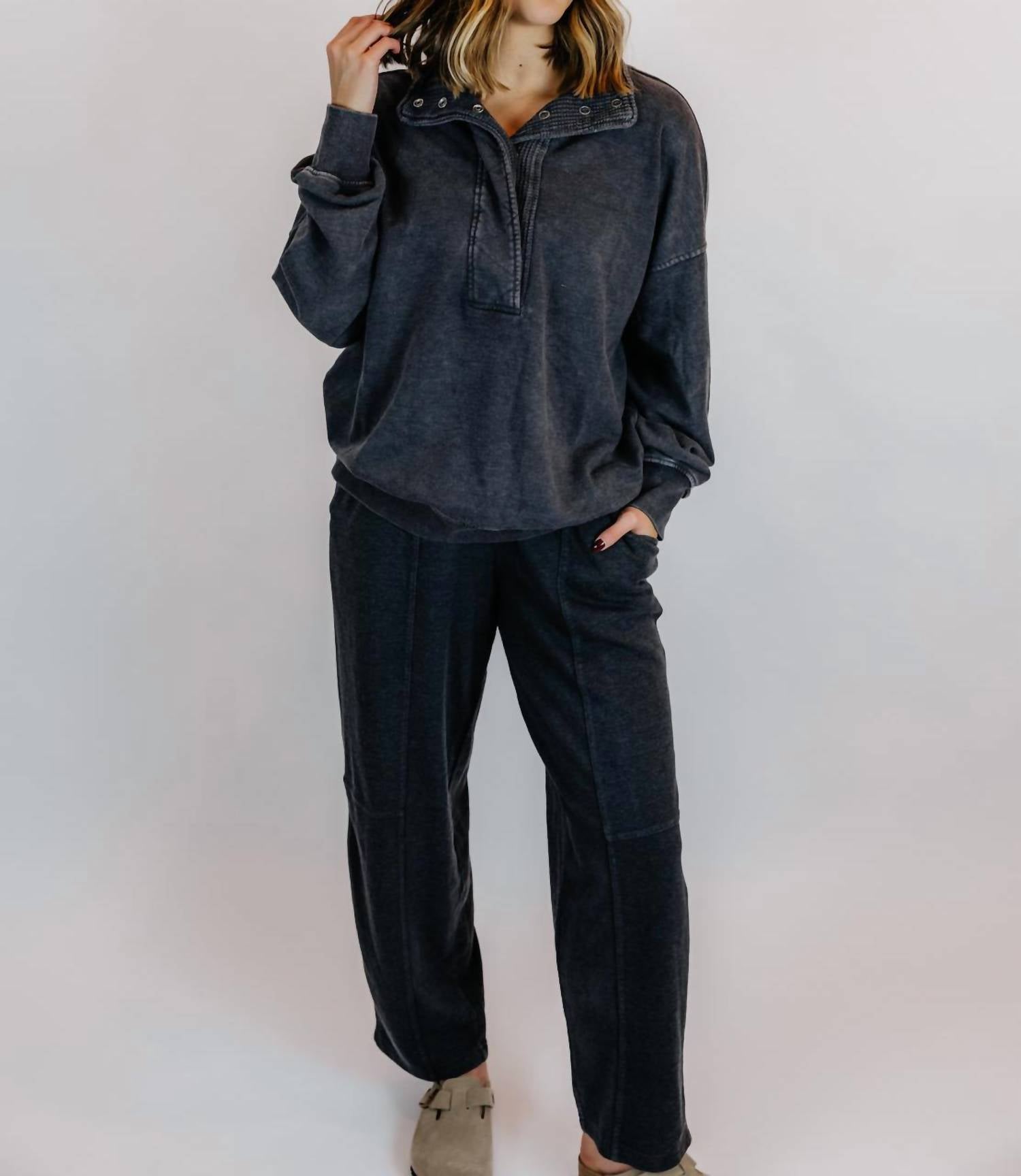Rae Mode - Avia Mineral Washed Pullover & Barrel Pant Set