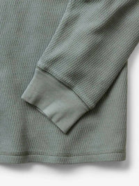 Taylor Stitch Organic Cotton Waffle Crew Sweater in deep sea - men's sweater - view 4