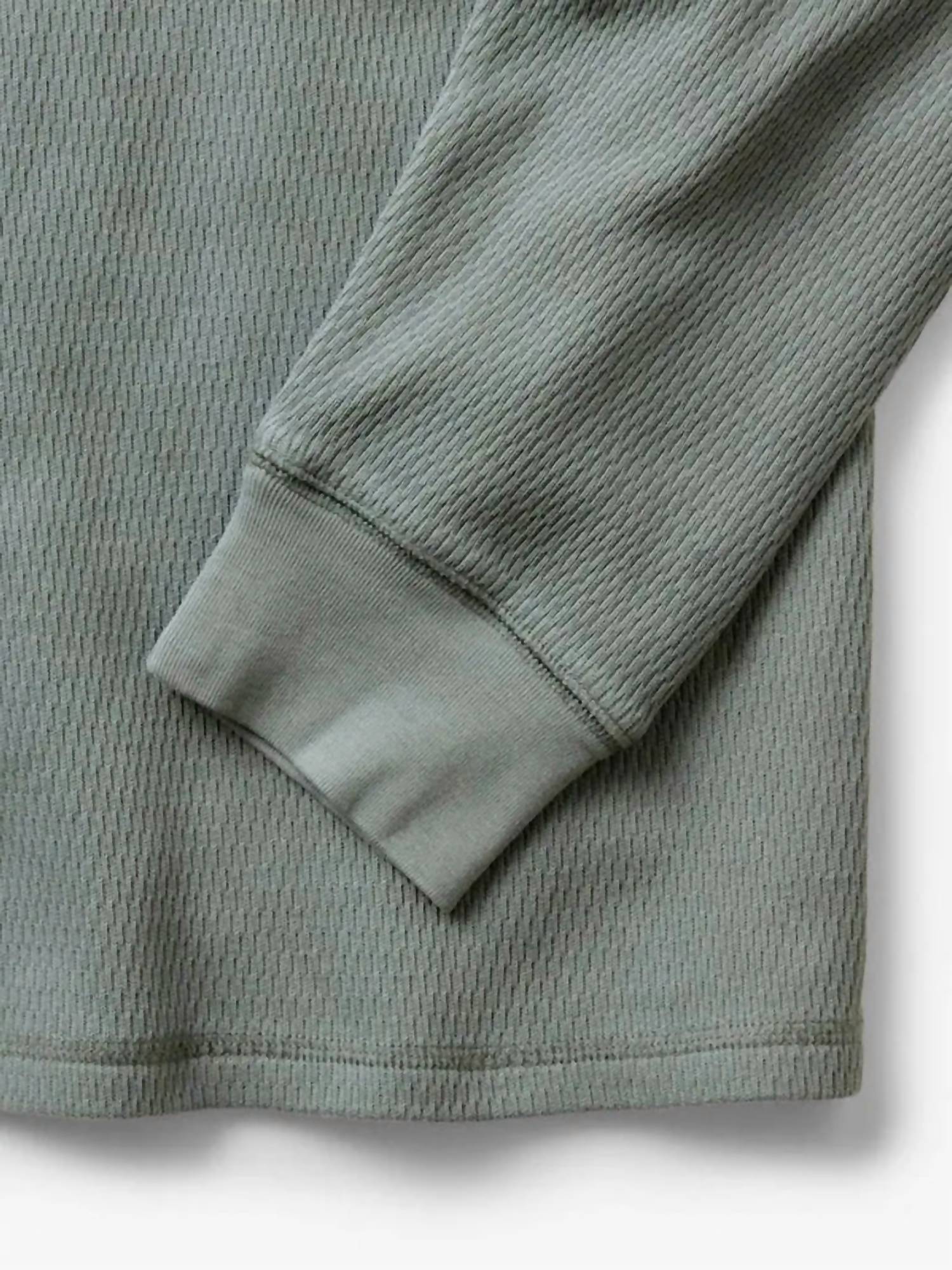 Taylor Stitch Organic Cotton Waffle Crew Sweater in deep sea - men's sweater - view 4