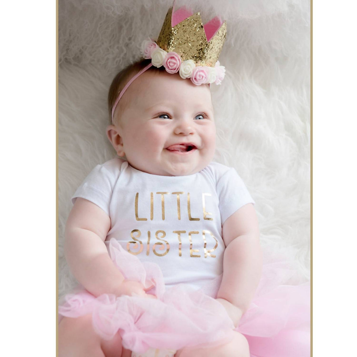 Sweet Wink - Baby Girls Little Sister T-Shirt
