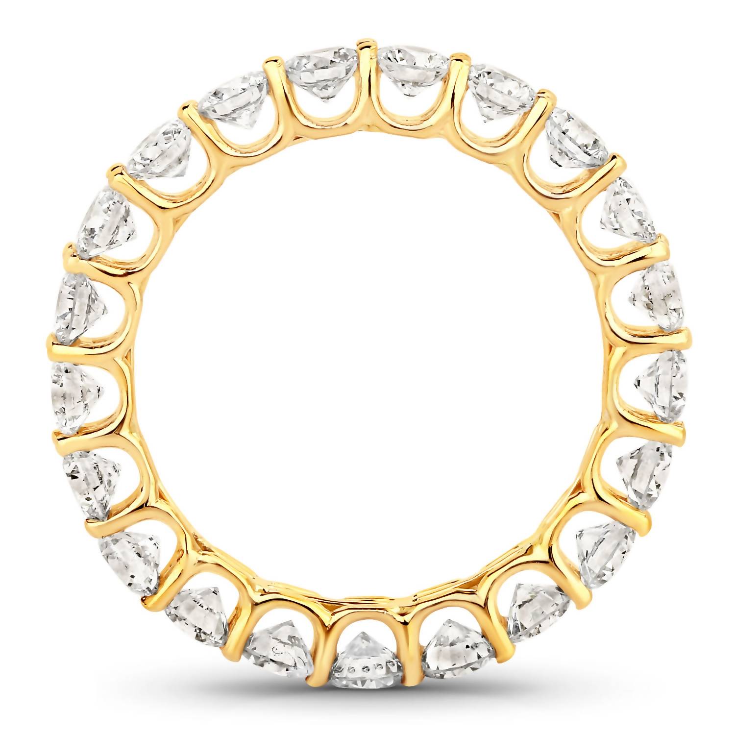 Diana M Jewels Women's Round Lab-grown Diamond Fashion Ring (2.52 Ct) - Signature in 14k yellow gold - women's jewelry - detail view