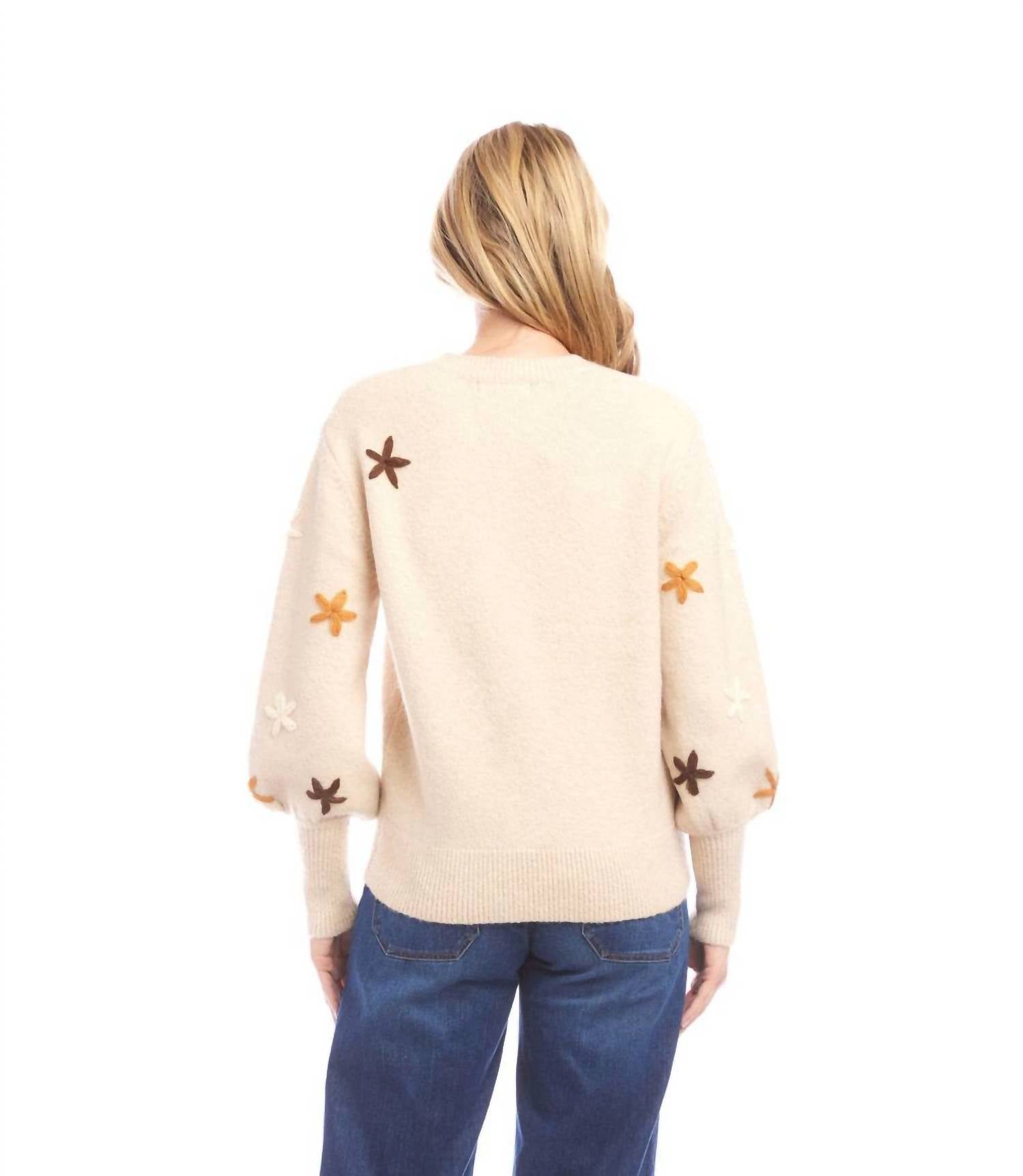 Karen Kane - Emilia Embroidered Flower Sweater