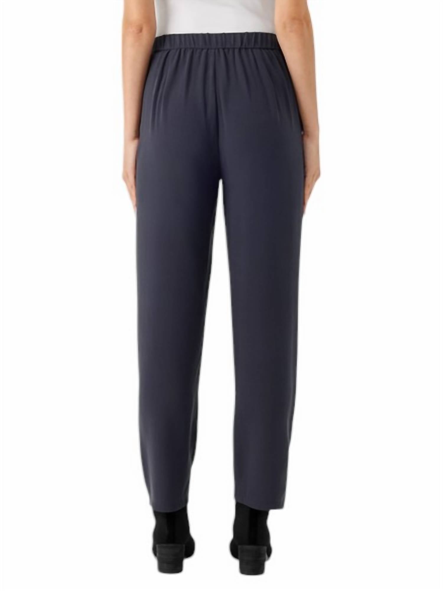 Eileen Fisher - Silk Georgette Tapered Ankle Pant