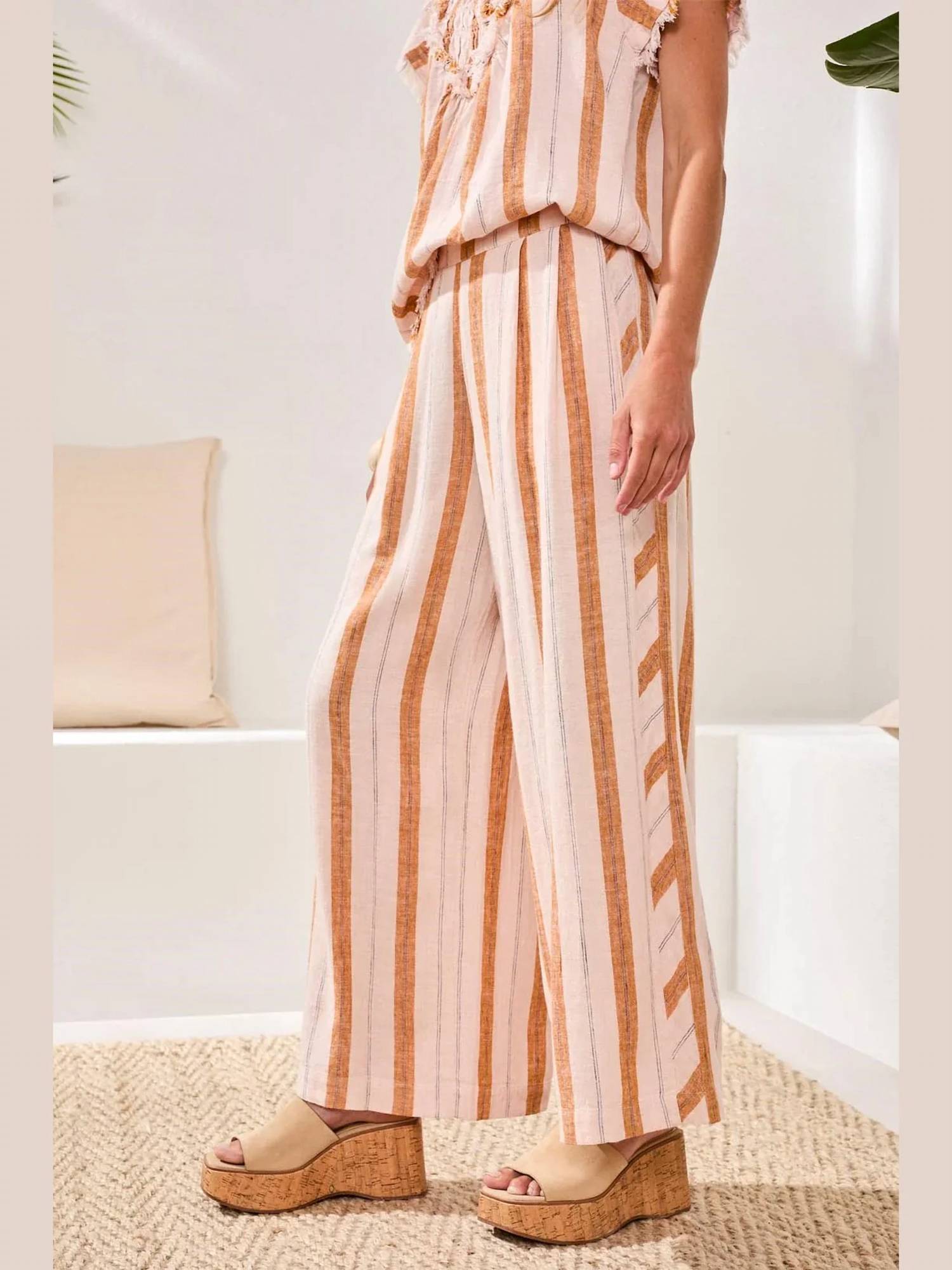 Tribal - Flowy Wide-leg Pants