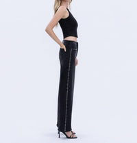 Vervet By Flying Monkey - High Rise Silver Dome Nail Head Jeans