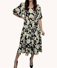 Entro - Classic Petals Midi Dress