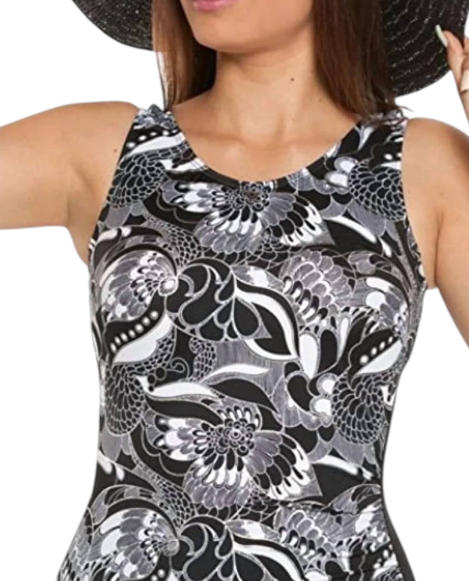 Topanga By T.H.E. - Dominica Printed Drape One Piece Swimsuit