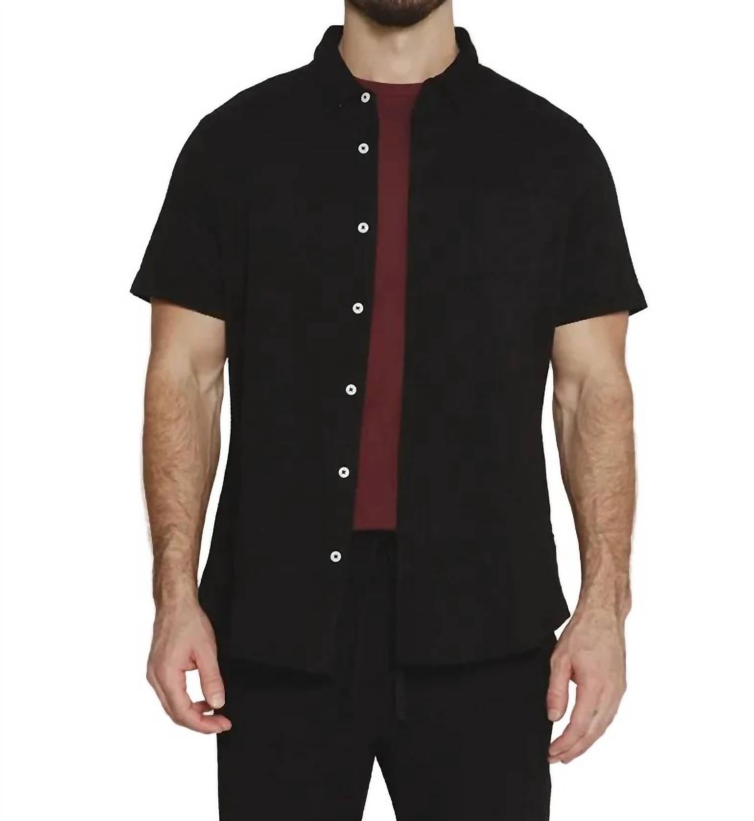 7Diamonds - Men's Bennet Stretch Seersucker Short Sleeve Shirt