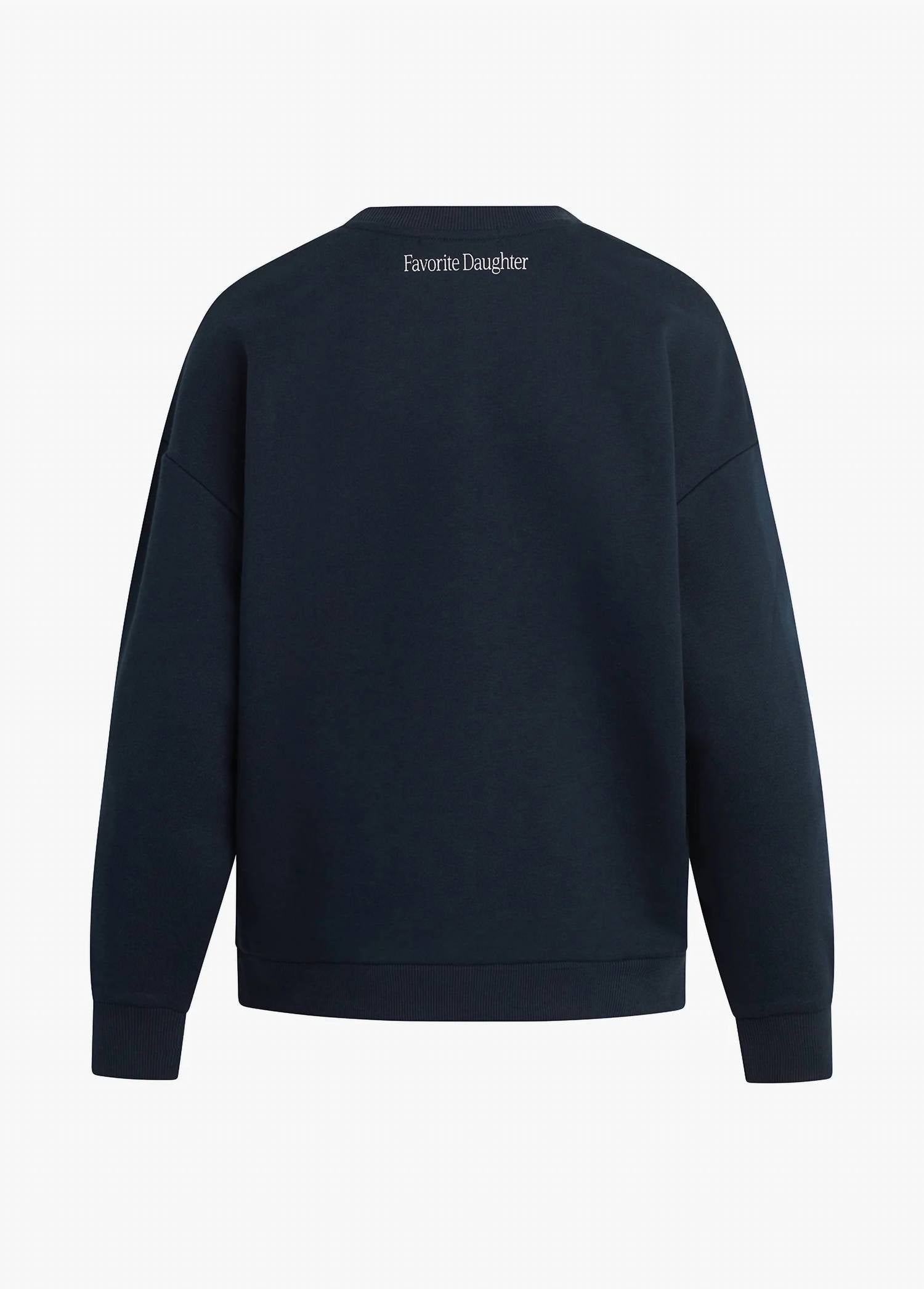 Favorite Daughter Favorite Sister Heart Logo Sweatshirt in navy - women's top - view 6
