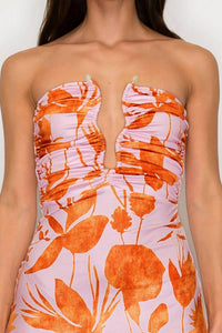 Dress Forum - Short Sleeve Woven Midi Dress