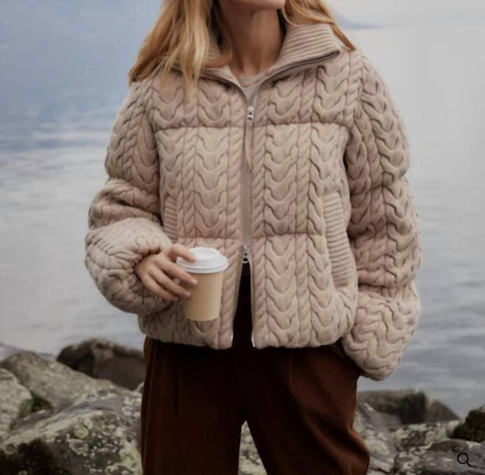 Varley - Reggie Cable Knit Puffer