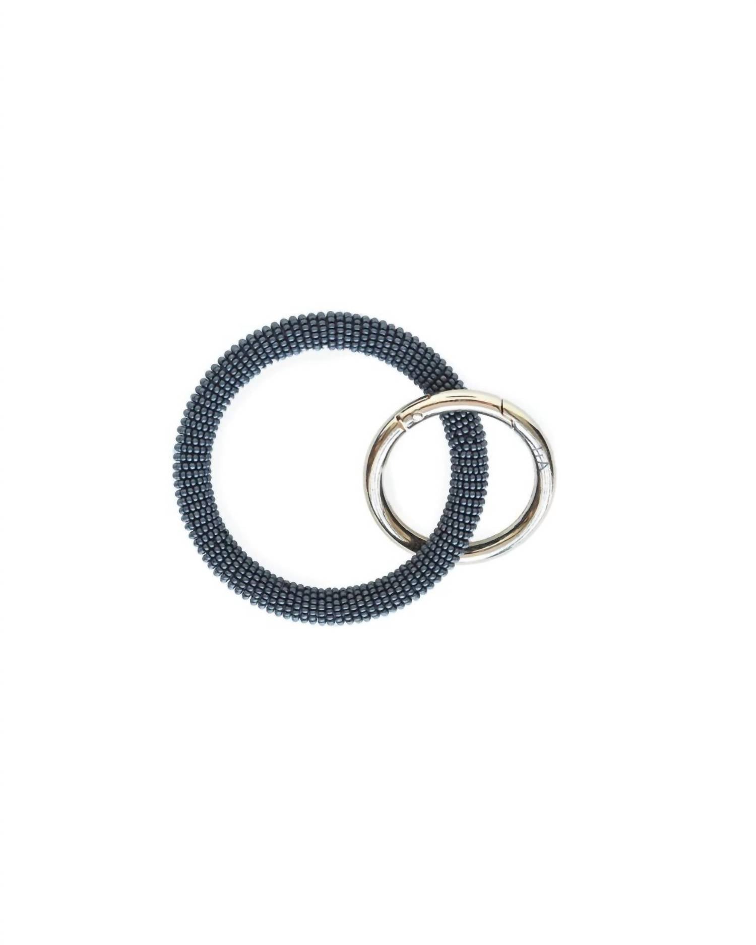 INK+ALLOY Women's Seed Bead Bangle/key Ring in gray - women's accessory - detail view