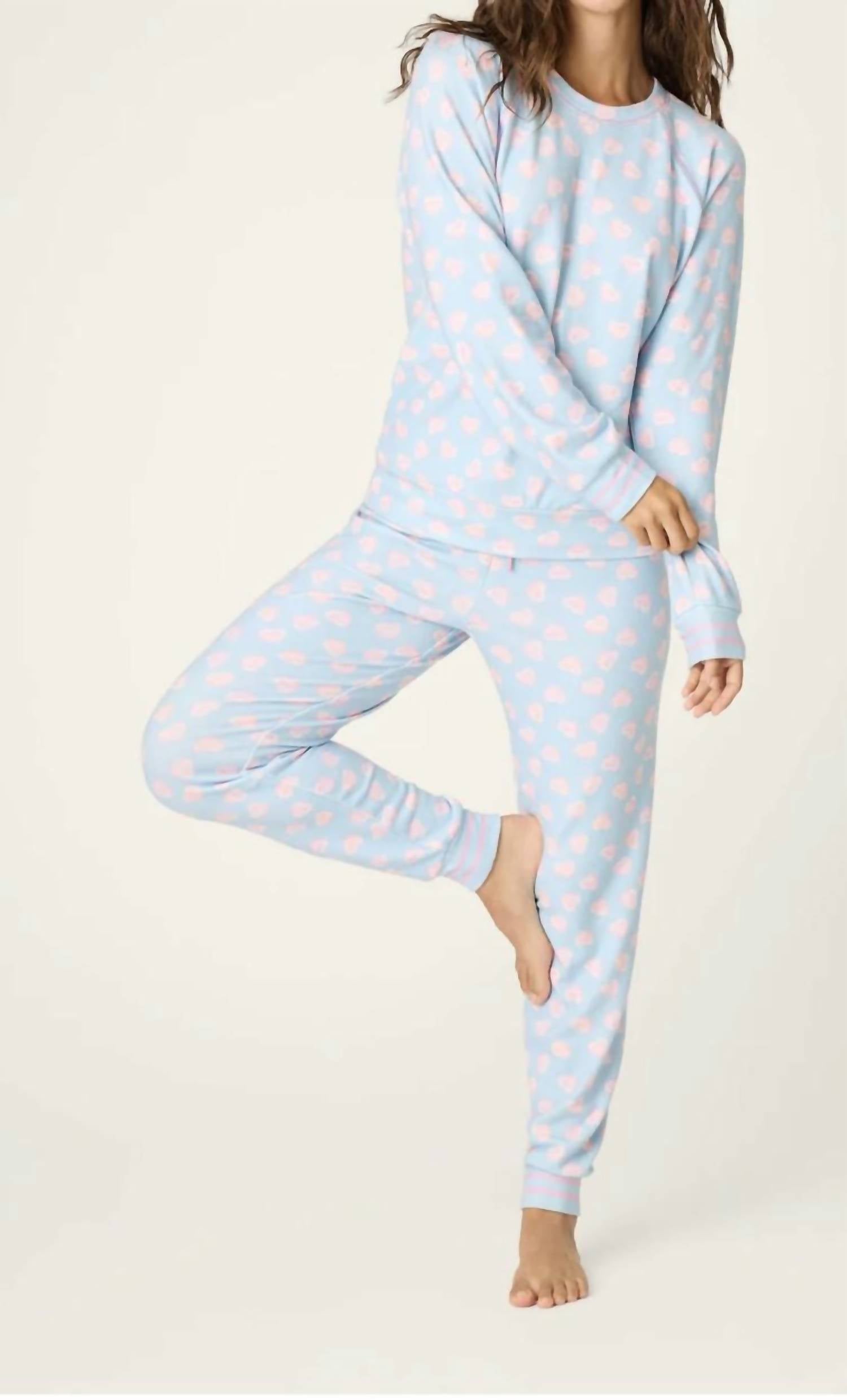 Pj Salvage - Sweetheart Love Hearts Print Peachy PJ Set