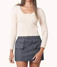 Find Me Now - Tati Scalloped Sweater