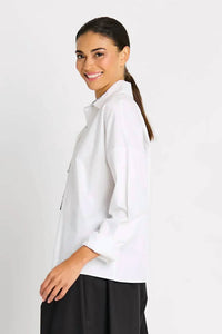 Planet By Lauren G. - Cotton Cargo Pocket Shirt