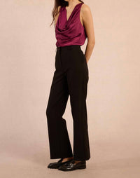 Le Soir - Draped Neck Sleeveless Top