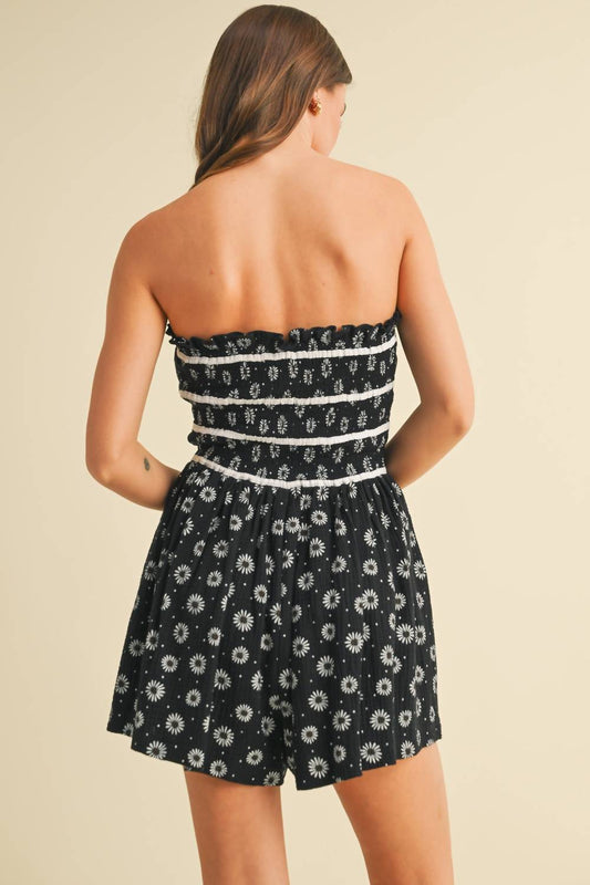 Klesis - Floral Strapless Romper