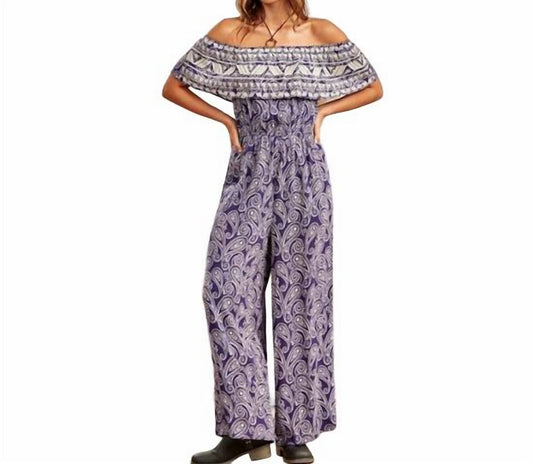 Savanna Jane - Paisley Embroidered Jumpsuit