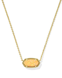 Kendra Scott Women's Elisa Short Pendant Necklace in citrus lab grown opal - women's jewelry