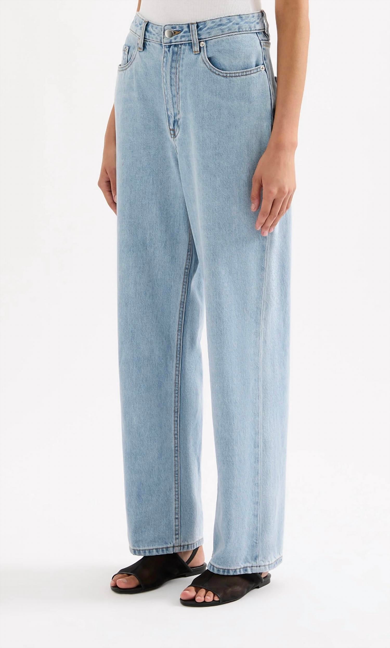 Nude Lucy Organic Relaxed Leg Jeans in 90s wash - women's jeans - alternate view