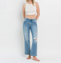 Vervet By Flying Monkey - Distressed Straight Leg Jeans