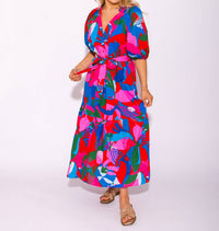 Sugarlips - Women's Wildflower Button Down Midi Dress