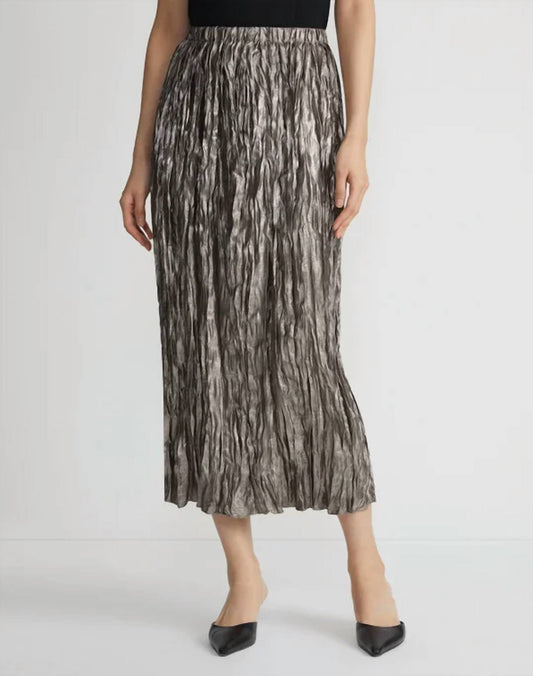 Lafayette 148 - Metallic Plissé Midi Skirt