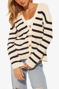 JOHN + JENN Zayn Cardigan in marine - women's cardigan - alternate view