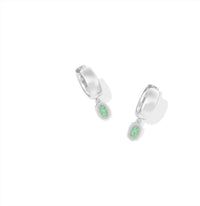 Kendra Scott Women's Mini Ellie Wide Huggie Earrings in silver green opal - women's jewelry