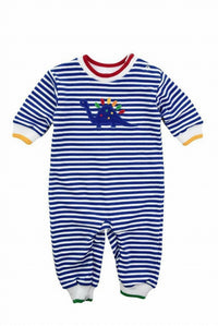 Florence Eiseman Kid's Dino Lights Knit Longall in royal white - kids' item