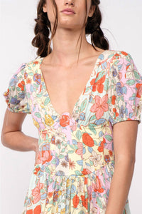 Sky To Moon - Wire Corset Floral Dress