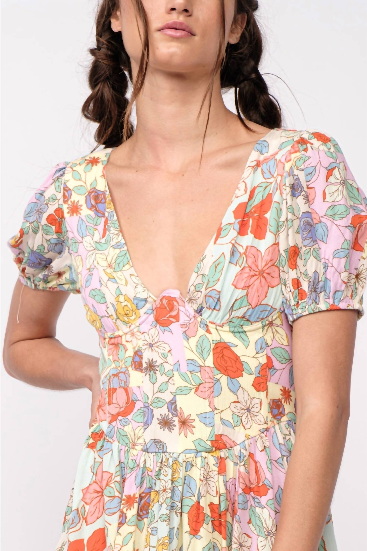 Sky To Moon - Wire Corset Floral Dress