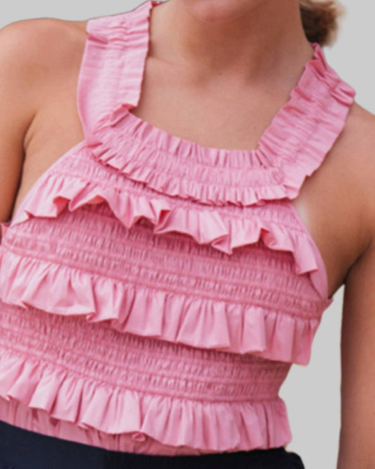Teija - Sleeveless Ruffle Top