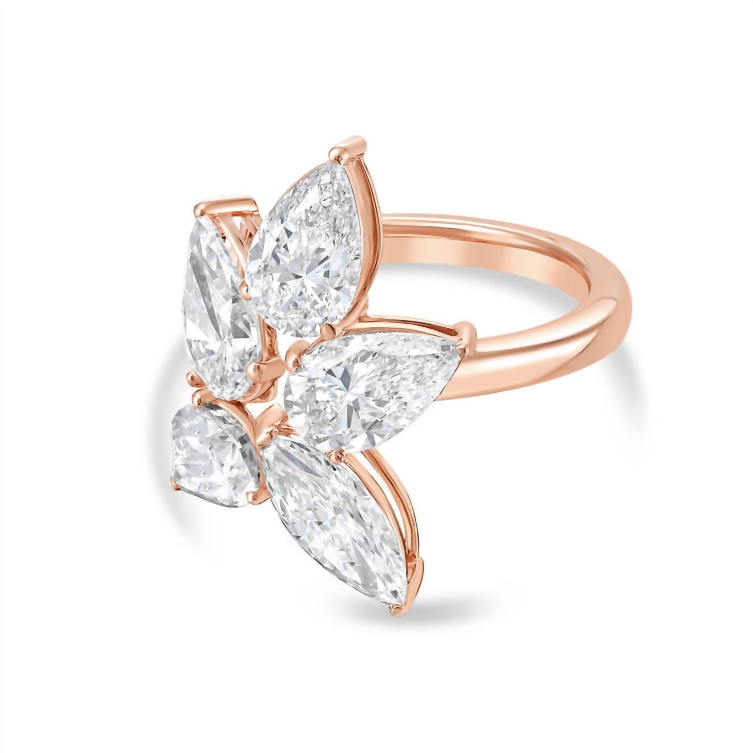 Diana M Jewels - Women's Pear & Marquise Lab-Grown Diamond Fashion Ring (8.00 Ct) - Elegant Plus