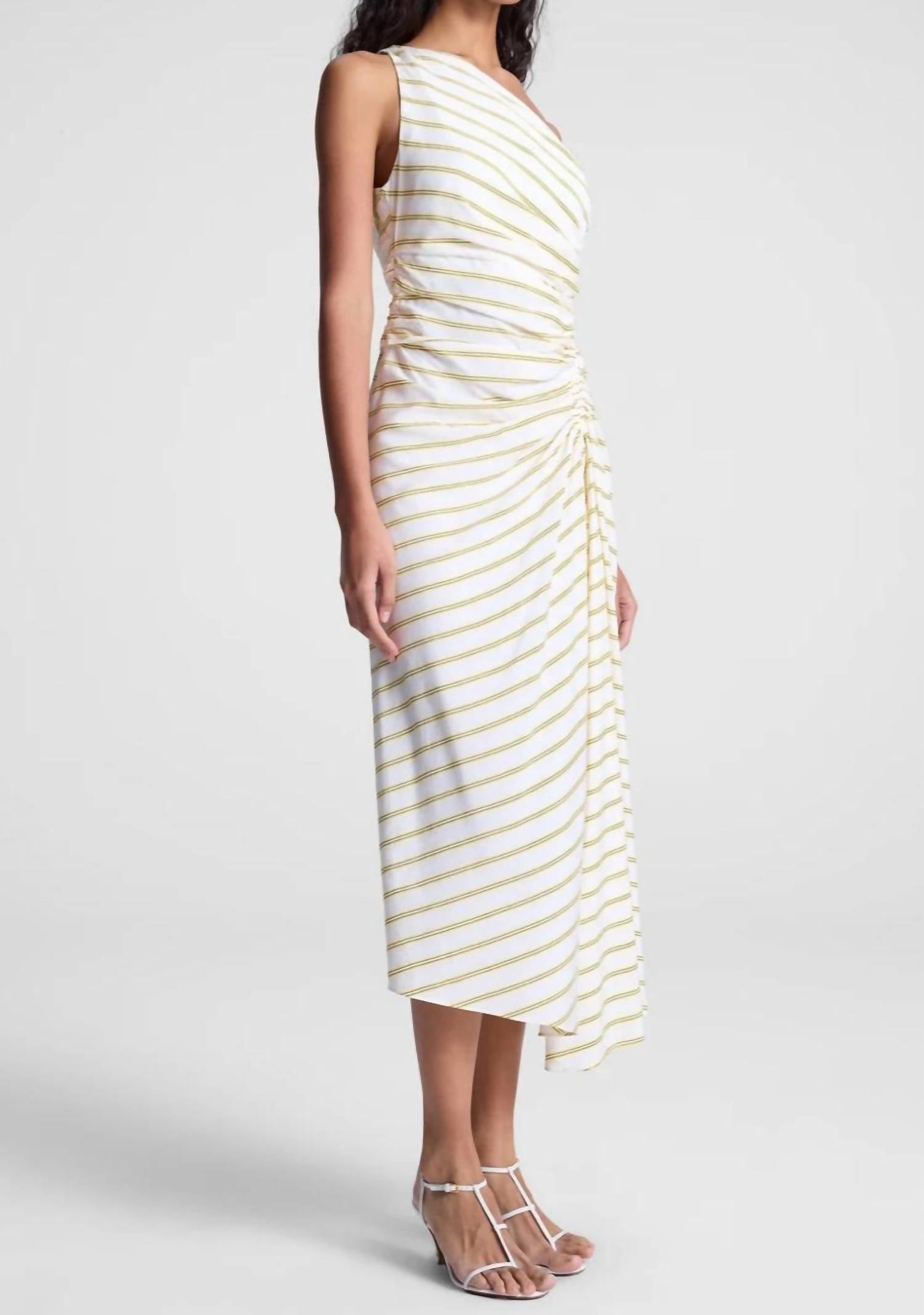 A.L.C. Carolyn Dress in canary stripe - women's dress - view 5